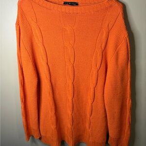 CCK Style Bright Orange Knit Sweater